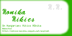 monika mikics business card